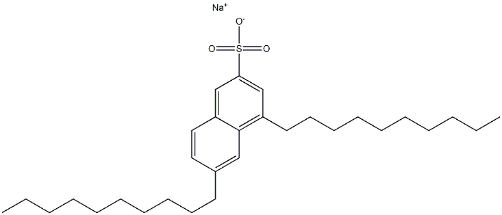 4,6-Didecyl-2-naphthalenesulfonic acid sodium salt Struktur