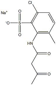 2-(Acetoacetylamino)-6-chloro-3-methylbenzenesulfonic acid sodium salt Struktur