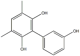 3,5-Dimethyl-1,1'-biphenyl-2,3',6-triol Struktur