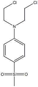 N,N-Bis(2-chloroethyl)-4-methylsulfonylbenzenamine Struktur