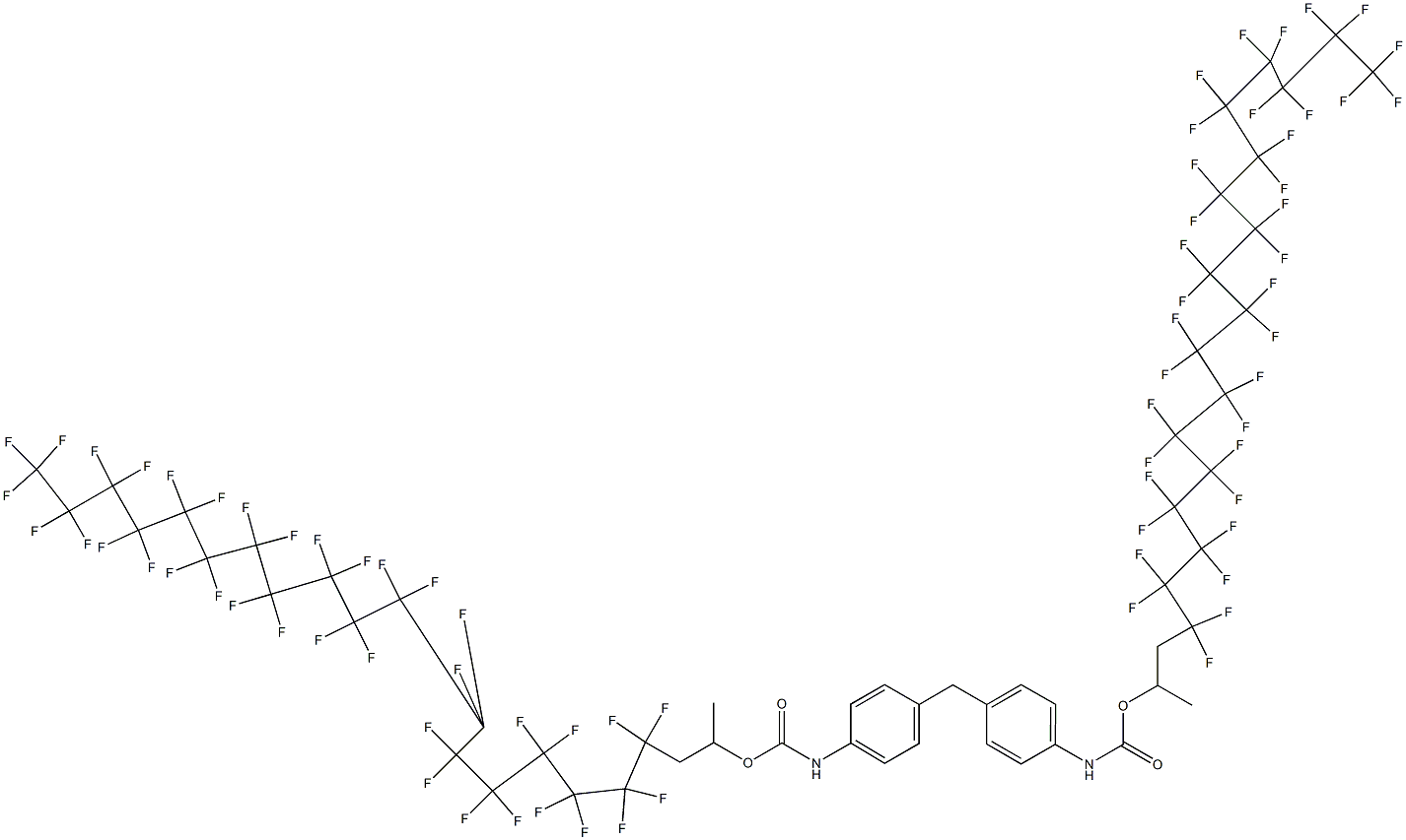 4,4'-Methylenebis[N-[1-methyl-2-(heptatriacontafluorooctadecyl)ethyl]oxycarbonylaniline] Struktur