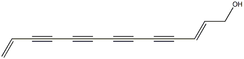 (E)-2,12-Tridecadiene-4,6,8,10-tetryn-1-ol Struktur