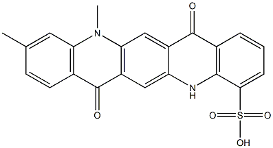 5,7,12,14-Tetrahydro-10,12-dimethyl-7,14-dioxoquino[2,3-b]acridine-4-sulfonic acid Struktur