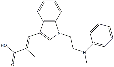 3-[1-[2-(Methylphenylamino)ethyl]-1H-indol-3-yl]-2-methylpropenoic acid Struktur