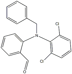 o-(N-Benzyl-2,6-dichloroanilino)benzaldehyde Struktur