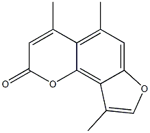 4,5,9-Trimethyl-2H-furo[2,3-h]-1-benzopyran-2-one Struktur