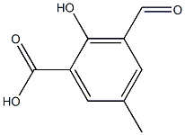 2-Hydroxy-3-formyl-5-methylbenzoic acid Struktur