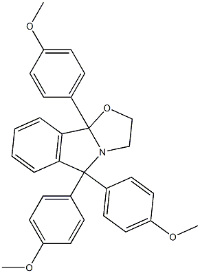 2,3,5,9b-Tetrahydro-5,5,9b-tris(4-methoxyphenyl)oxazolo[2,3-a]isoindole Struktur