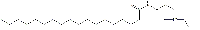 N,N-Dimethyl-N-[3-[(1-oxooctadecyl)amino]propyl]-2-propen-1-aminium Struktur