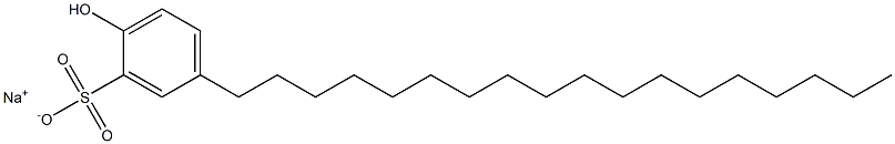 2-Hydroxy-5-octadecylbenzenesulfonic acid sodium salt Struktur