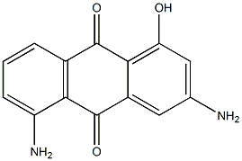 1-Hydroxy-3,5-diaminoanthraquinone Struktur