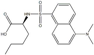 N-[5-(Dimethylamino)naphthalene-1-ylsulfonyl]-L-norleucine Struktur