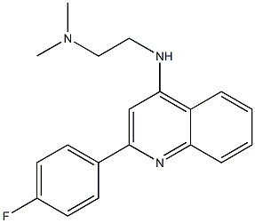 4-(2-Dimethylaminoethylamino)-2-(4-fluorophenyl)quinoline Struktur