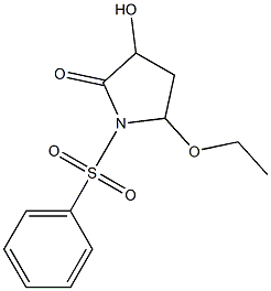 5-Ethoxy-3-hydroxy-1-(phenylsulfonyl)pyrrolidin-2-one Struktur