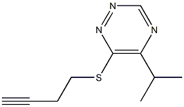 6-(3-Butynylthio)-5-isopropyl-1,2,4-triazine Struktur