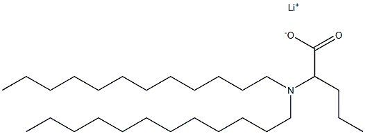 2-(Didodecylamino)valeric acid lithium salt Struktur