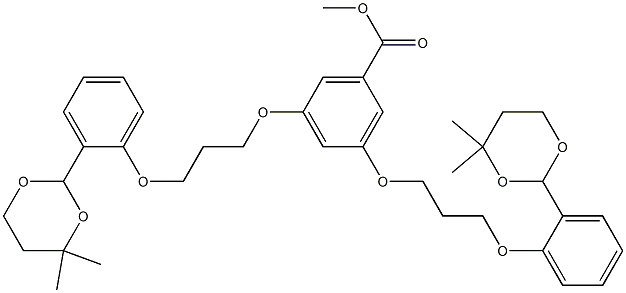 3,5-Bis[[3-[2-(4,4-dimethyl-1,3-dioxan-2-yl)phenoxy]propyl]oxy]benzoic acid methyl ester Struktur