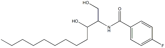 N-(1,3-Dihydroxydodecan-2-yl)-4-fluorobenzamide Struktur