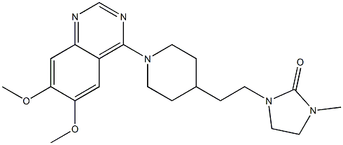 1-[2-[1-(6,7-Dimethoxyquinazolin-4-yl)piperidin-4-yl]ethyl]-3-methylimidazolidin-2-one Struktur