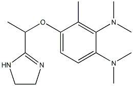 2-[1-(3,4-Di(dimethylamino)-2-methylphenoxy)ethyl]-2-imidazoline Struktur