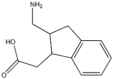 1-Aminomethyl-2,3-dihydro-1H-indene-1-acetic acid Struktur