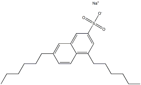 4,7-Dihexyl-2-naphthalenesulfonic acid sodium salt Struktur