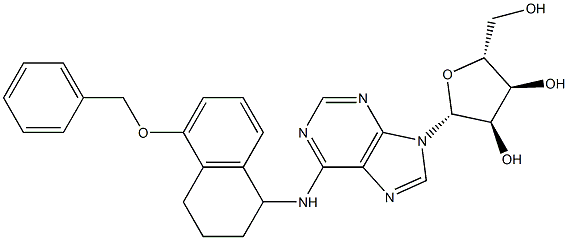 N-[[1,2,3,4-Tetrahydro-5-benzyloxynaphthalen]-1-yl]adenosine Struktur