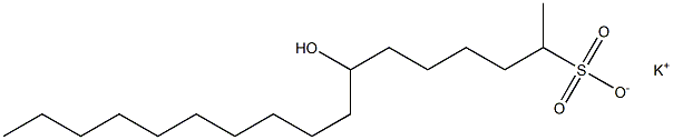 7-Hydroxyheptadecane-2-sulfonic acid potassium salt Struktur