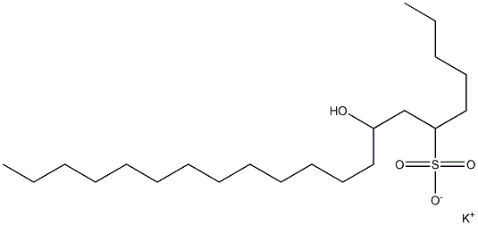 8-Hydroxyhenicosane-6-sulfonic acid potassium salt Struktur