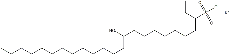 11-Hydroxytetracosane-3-sulfonic acid potassium salt Struktur