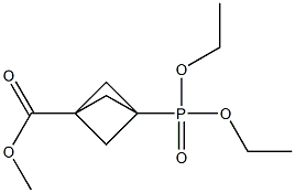 3-(Methoxycarbonyl)bicyclo[1.1.1]pentan-1-ylphosphonic acid diethyl ester Struktur