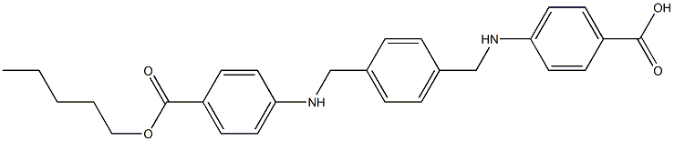 4,4'-[p-Phenylenebis(methylene)bis(imino)]bis[benzoic acid pentyl] ester Struktur