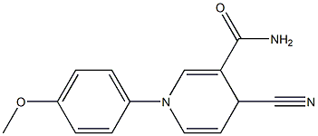 1-(4-Methoxyphenyl)-4-cyano-1,4-dihydro-3-pyridinecarboxamide Struktur