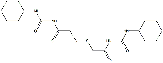 1,1'-(Dithiobismethylenebiscarbonyl)bis[3-cyclohexylurea] Struktur