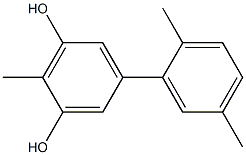 2-Methyl-5-(2,5-dimethylphenyl)benzene-1,3-diol Struktur