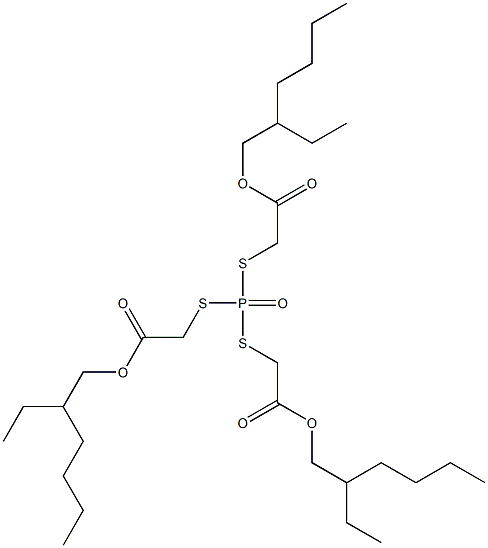 Trithiophosphoric acid S,S,S-tris(2-ethylhexyloxycarbonylmethyl) ester Struktur