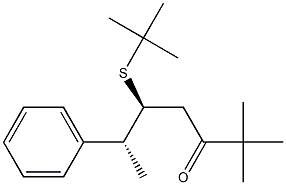 (5S,6R)-2,2-Dimethyl-6-phenyl-5-tert-butylthio-3-heptanone Struktur