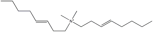 N,N-Dimethyl-N,N-di(3-octenyl)aminium Struktur