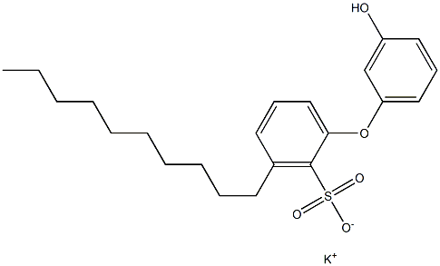 3'-Hydroxy-3-decyl[oxybisbenzene]-2-sulfonic acid potassium salt Struktur