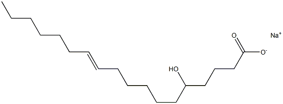 (E)-5-Hydroxy-11-octadecenoic acid sodium salt Struktur