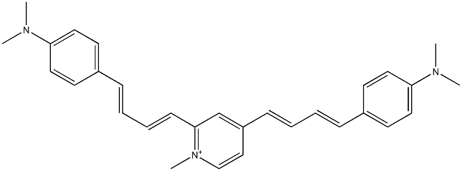 2,4-Bis[4-[4-(dimethylamino)phenyl]-1,3-butadienyl]-1-methylpyridinium Struktur