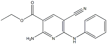 2-Amino-5-cyano-6-anilinopyridine-3-carboxylic acid ethyl ester Struktur