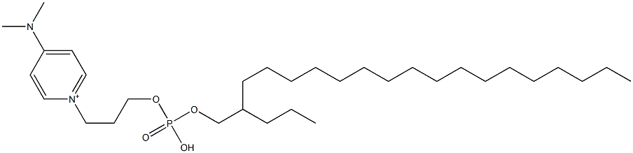 4-Dimethylamino-1-[3-[(3-hexadecyl-2-propylpropoxyphosphonyl)oxy]propyl]pyridinium Struktur