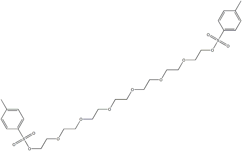 Bis(p-toluenesulfonic acid)ethylenebis(oxyethyleneoxyethyleneoxyethylene) ester Struktur