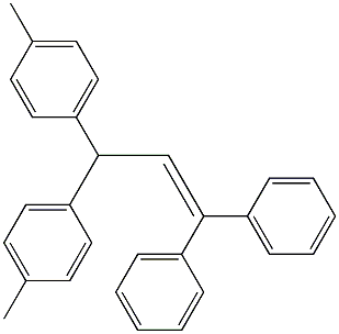 1,1-Bis(4-methylphenyl)-3,3-diphenyl-2-propene Struktur