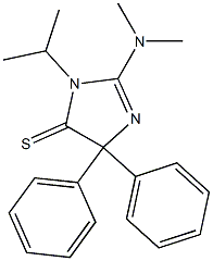 1-Isopropyl-2-dimethylamino-4,4-diphenyl-2-imidazoline-5-thione Struktur