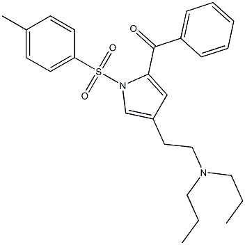 N,N-Dipropyl-1-[(4-methylphenyl)sulfonyl]-5-benzoyl-1H-pyrrole-3-ethanamine Struktur