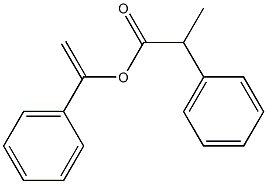 2-Phenylpropionic acid 1-phenylethenyl ester Struktur