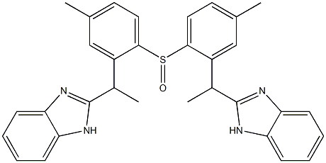 1-Methyl-1H-benzimidazol-2-ylmethyl(4-methylphenyl) sulfoxide Struktur