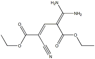 2-Cyano-4-diaminomethylene-2-pentenedioic acid diethyl ester Struktur